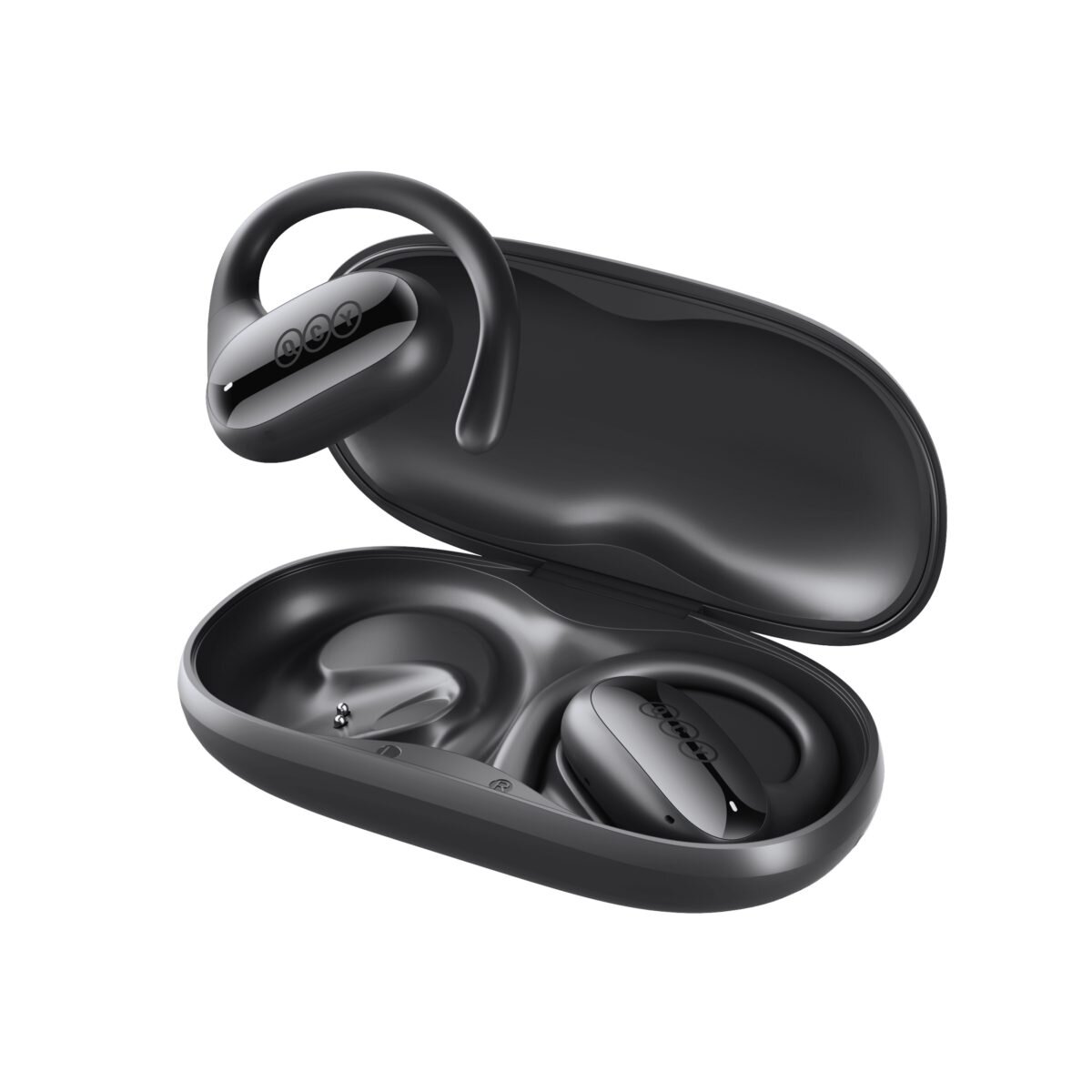 QCY Crossky GTR 2 Black Open Ear Wireless Headphones Sports Headset Air Conduction TWS ENC Call IPX5 - Image 3