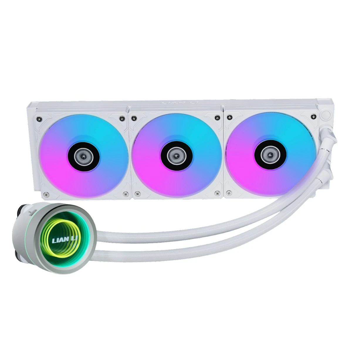 Lian Li Galahad II Trinity 360 White - AIO GPU Liquid Cooler  with ARGB Fans - Image 3