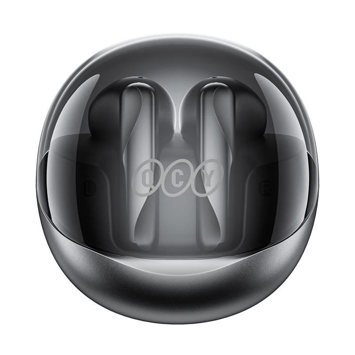 QCY Ailypods Clear Black - Semi-Ear 13mm driver, wind cancel ENC for calls, NCVM & Air case TWS BT - Image 2