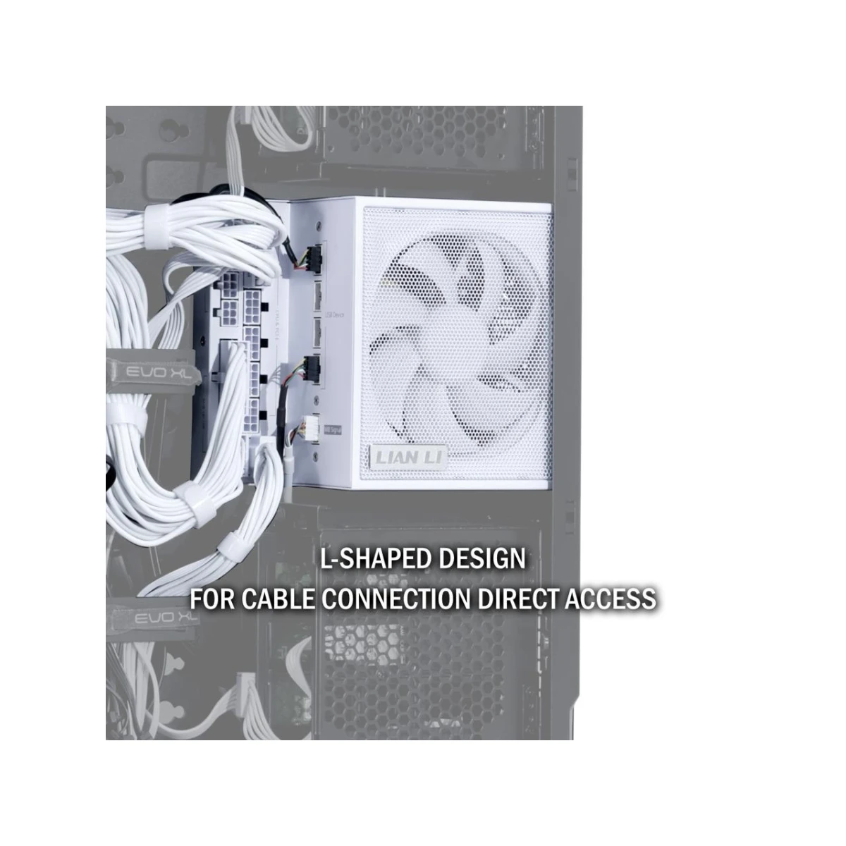 Lian Li Edge 1000W White 80+ Platinum, Fully Modular SFX PSU - Image 3