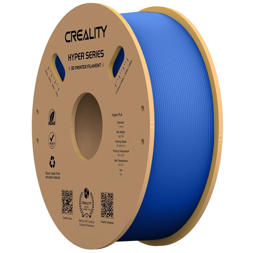 Creality Hyper PLA Blue 3D Printer Filament, High Speed, 1 kg Spool1.75 - Image 1