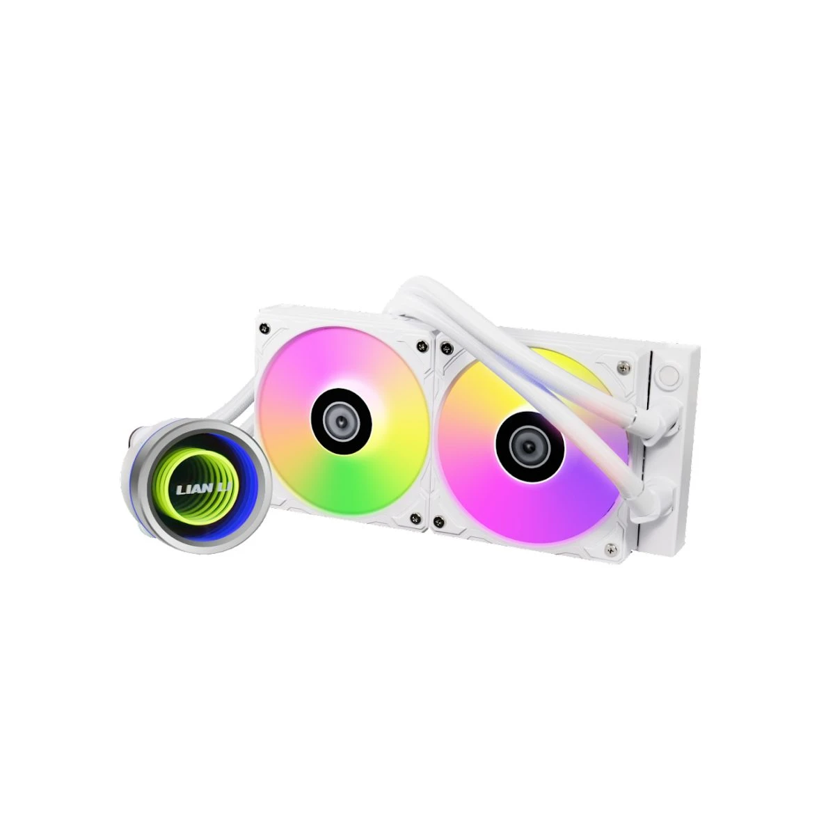 Lian Li Galahad II Trinity 240 White - AIO GPU Liquid Cooler  with ARGB Fans - Image 2