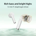 QCY T29 AilyBuds Lite TWS Black - ENC Semi Ear earbuds Bluetooth 5.3 22,5 hours earbud True Wireless - Image 2