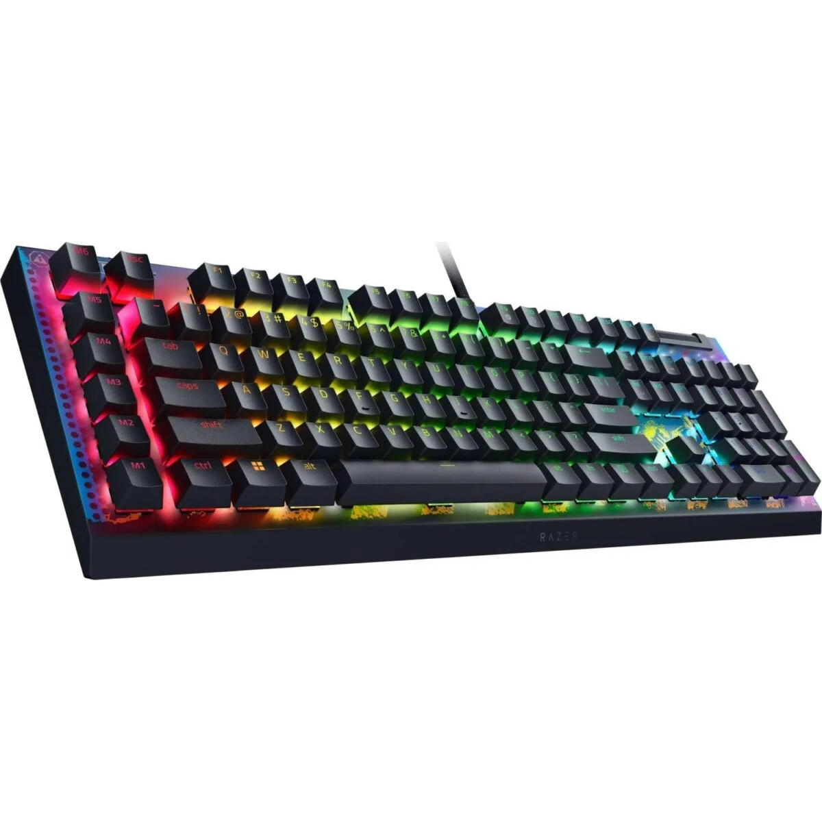 Razer BLACKWIDOW V4 X FORTNITE + SKIN - RGB Gaming Mechanical Keyboard - Macro Keys - Yellow Linear - Image 2