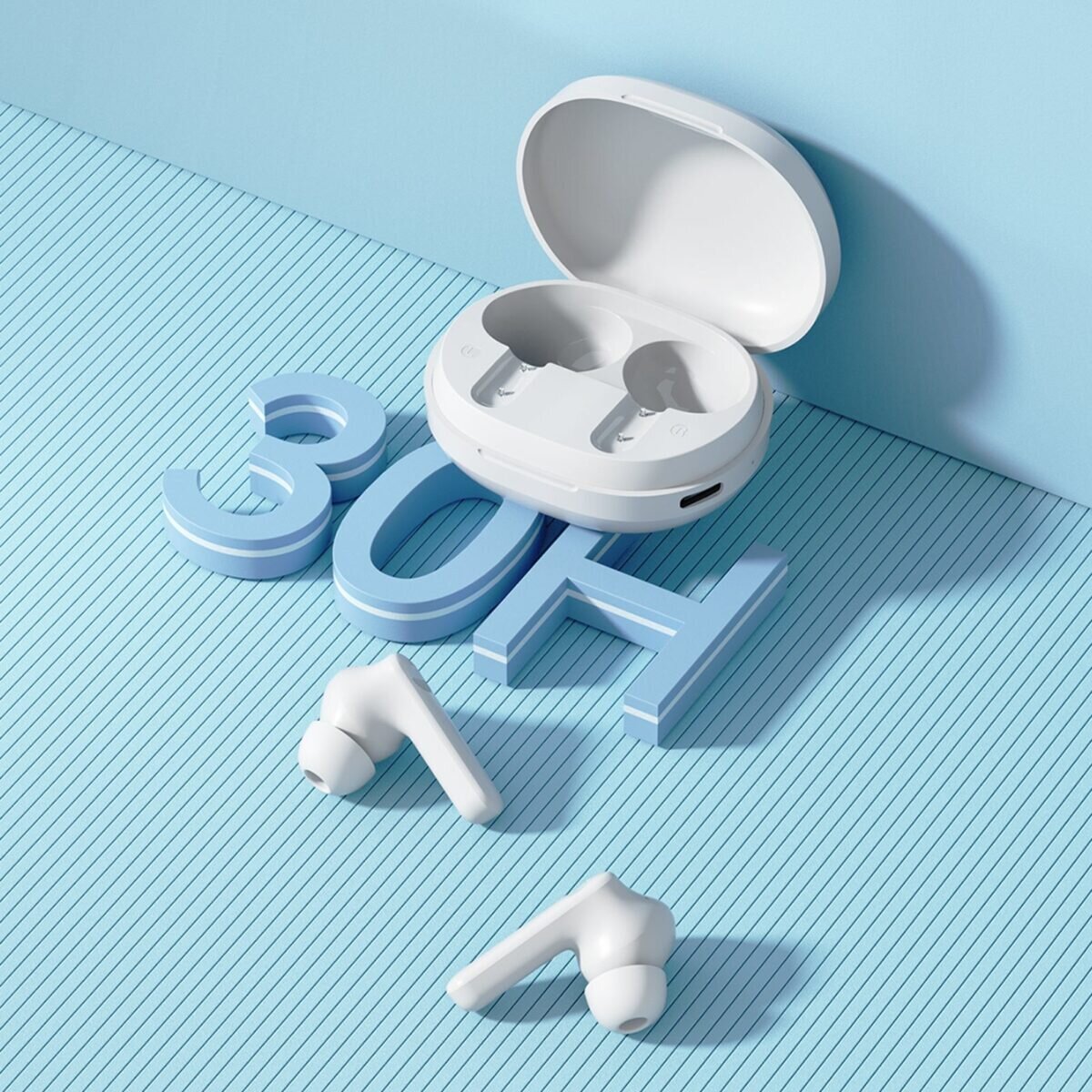 Haylou Moripods ANC White Bluetooth TWS Gaming In-Ear Earbuds 30db Active Noise Cance. 28h BT5.2 - Image 5