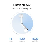 QCY T29 AilyBuds Lite TWS Black - ENC Semi Ear earbuds Bluetooth 5.3 22,5 hours earbud True Wireless - Image 3