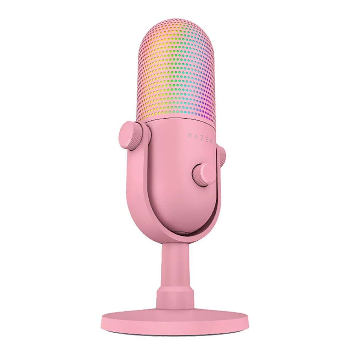 Razer SEIREN V3 CHROMA - QUARTZ - RGB USB Condenser Microphone - Gain Limiter - Build-in Shock Absor - Image 2