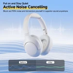 QCY H3 Lite Headset White - ANC Noise Canceling 40mm drivers 68ms latency - 60h battery - Image 2
