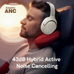 QCY H3 High-Res Headset White w. Mic, Active Noise Canceling with 4 mode ANC 60h Multipoint - Image 2