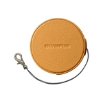 Olympus LC-60.5GL LBR Genuine Leather Lens Cover (60.5 mm) - light brown