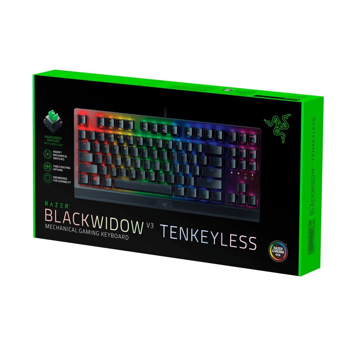 Razer BLACKWIDOW V3 TENKEYLESS Mechanical Gaming Keyboard GR Layout - Green Switches - Image 5