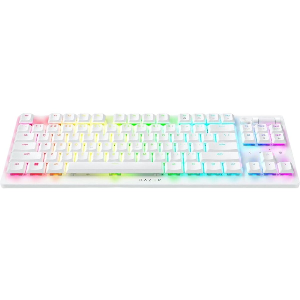Razer DEATHSTALKER V2 PRO TKL WHITE - Wireless - Low Profile - Linear Red - Optical Switches - 50H - Image 2