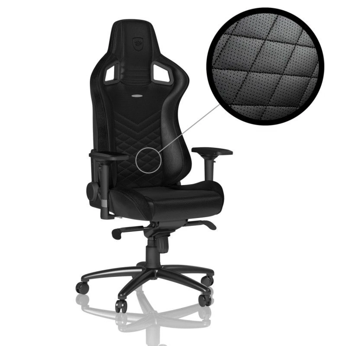 noblechairs EPIC Gaming Chair Breathable, 4D armrests, 60mm casters - black - Image 2