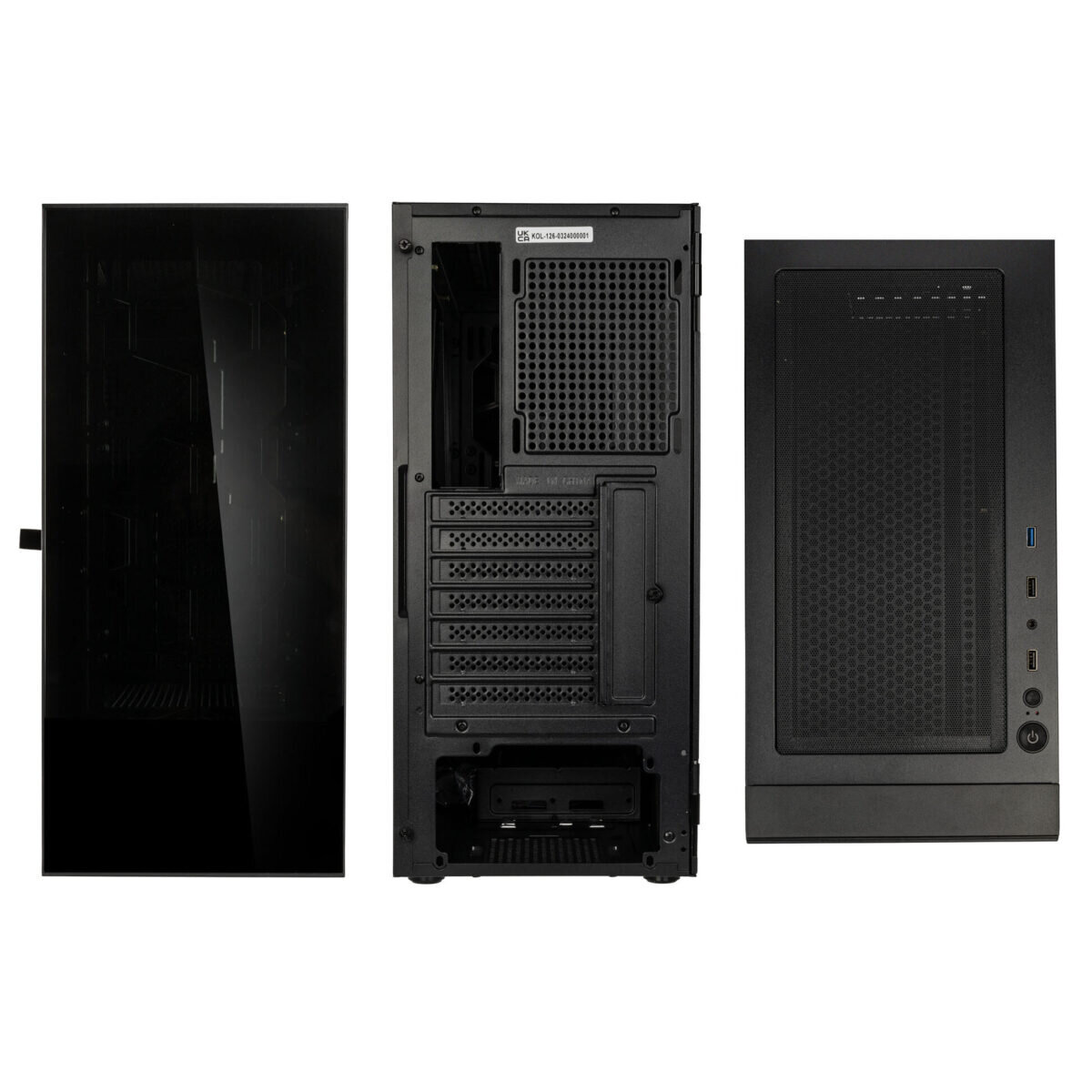 Kolink Observatory HF Glass Core Midi Tower Case - Black No Fans - Image 4