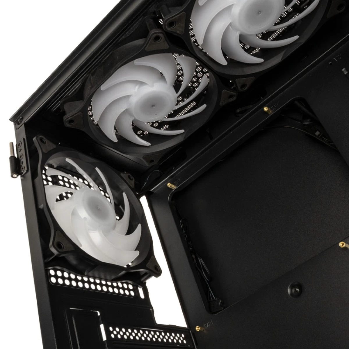 Kolink Observatory MX Mesh ARGB Midi Tower Case – Black/White (with 5 ARGB fans - 2x140mm & 3x120mm) - Image 3