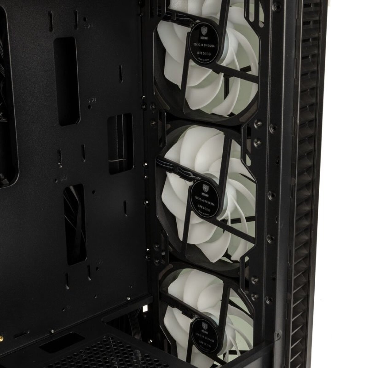 Kolink Observatory HF Plus Glass ARGB PWM Midi Tower Case - Black (with 6x120mm ARGB PWM Fans) - Image 4