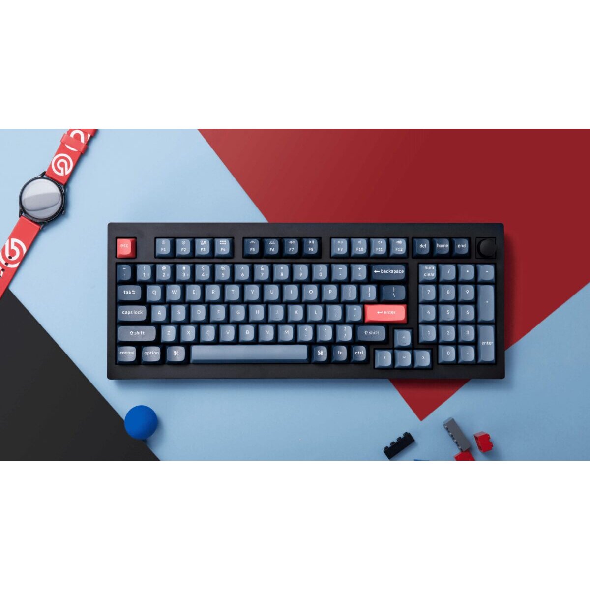 Keychron V5 Max QMK/VIA (V5M-D1) Wireless BT/2,4/Wired Custom Mechanical Keyboard Red Switch 96% US - Image 3