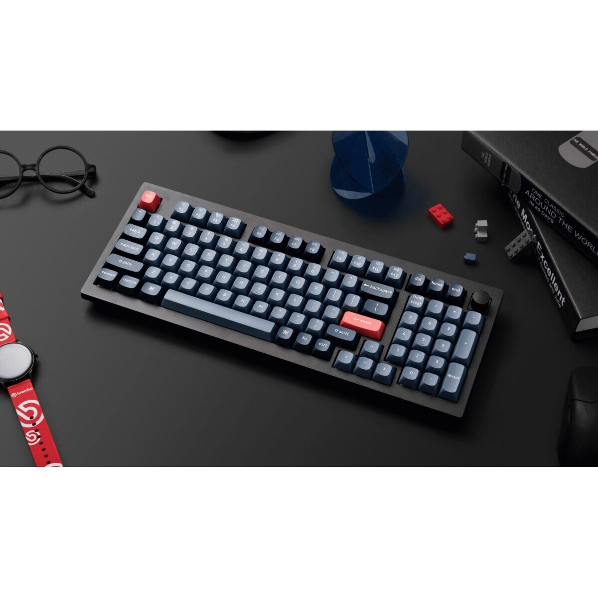 Keychron V5 Max QMK/VIA (V5M-D1) Wireless BT/2,4/Wired Custom Mechanical Keyboard Red Switch 96% US - Image 4