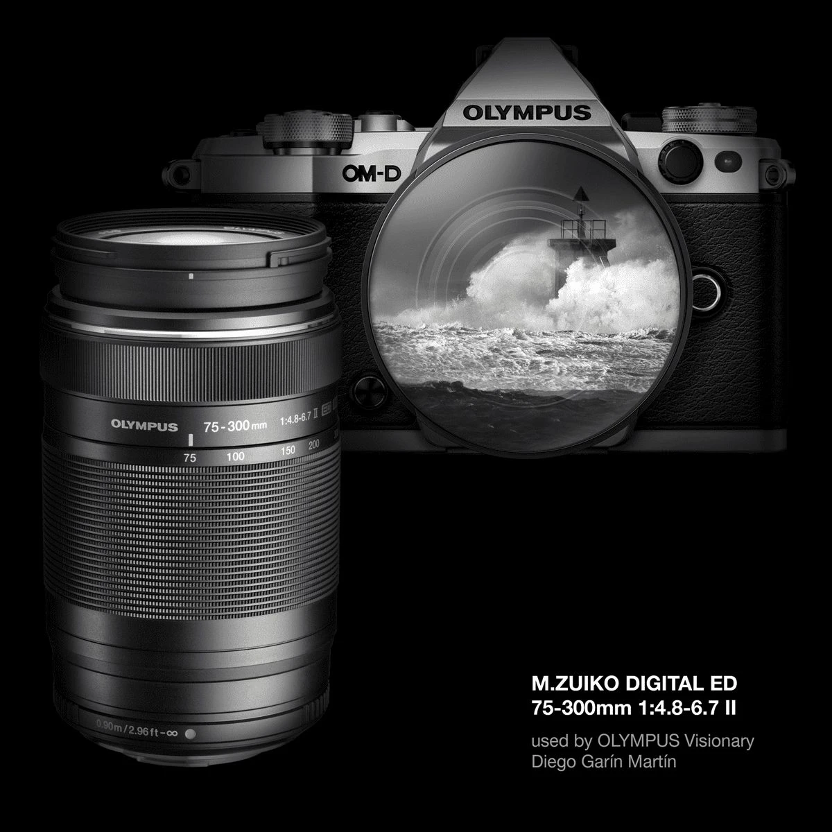 Olympus 75-300mm 1:4.8-6.7 II BLACK M.ZUIKO DIGITAL (EZ-M7530-2) Lense Micro FT V315040BW000 - Image 3