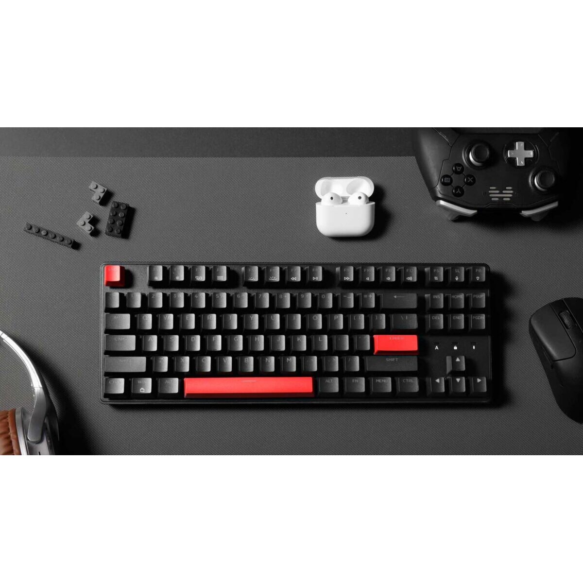 Lemokey X1 (X1-A1) QMK/VIA Wired Mechanical Keyboard TKL 80% Red Switch US Layout - Image 4