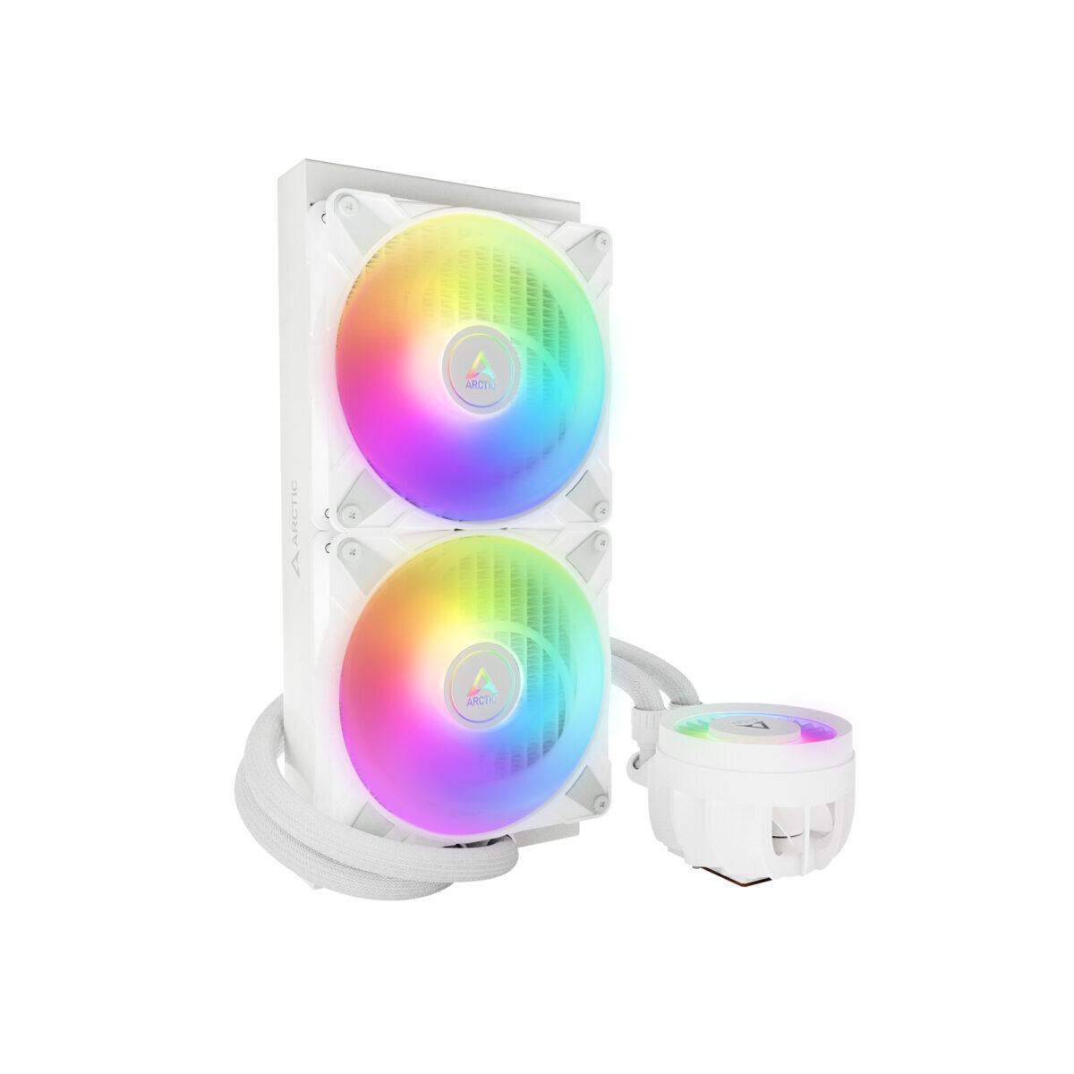 Arctic Liquid Freezer III 280mm A-RGB White AIO CPU Water Cooler 2x P14 PWM PST A-RGB fan - Image 2