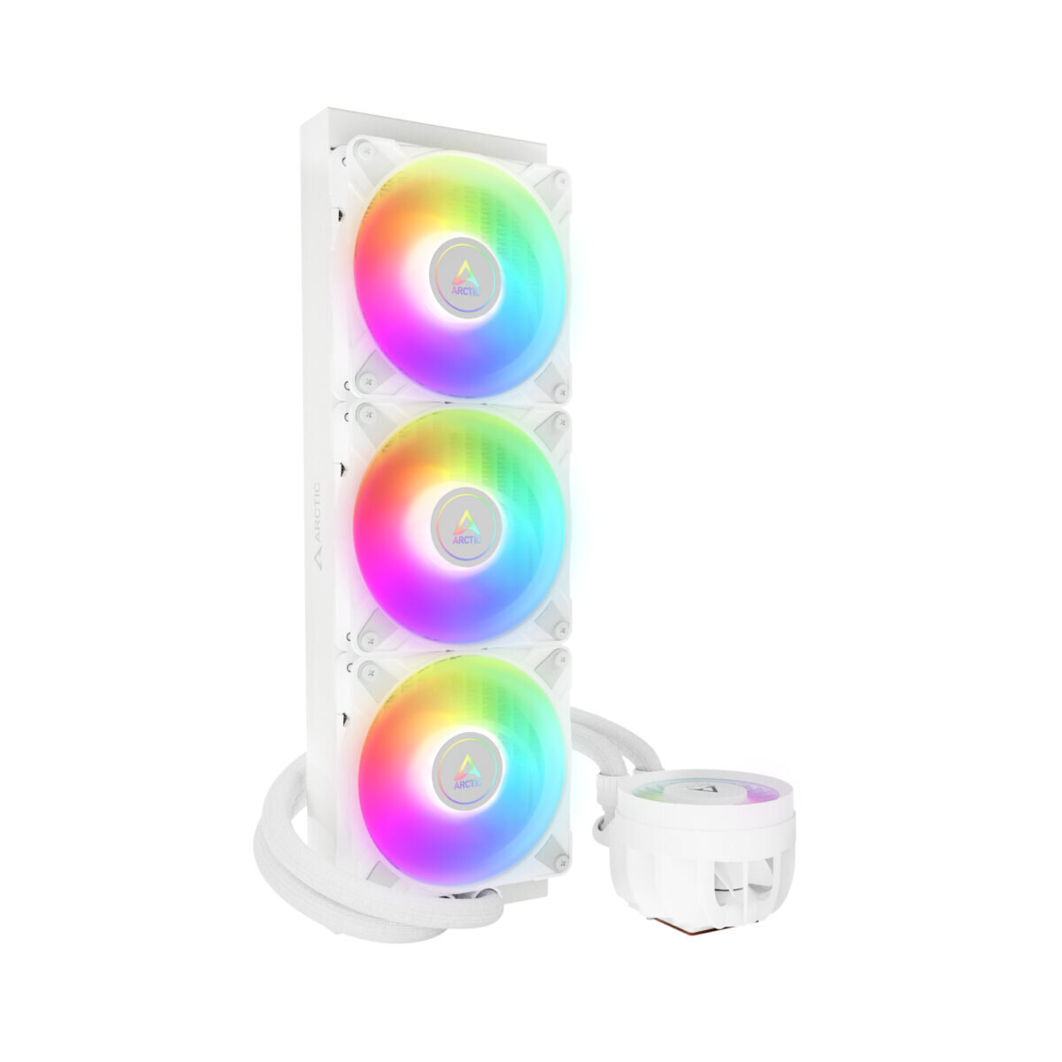 Arctic Liquid Freezer III 360mm A-RGB White AIO CPU Water Cooler 3x P12 PWM PST A-RGB fan - Image 3