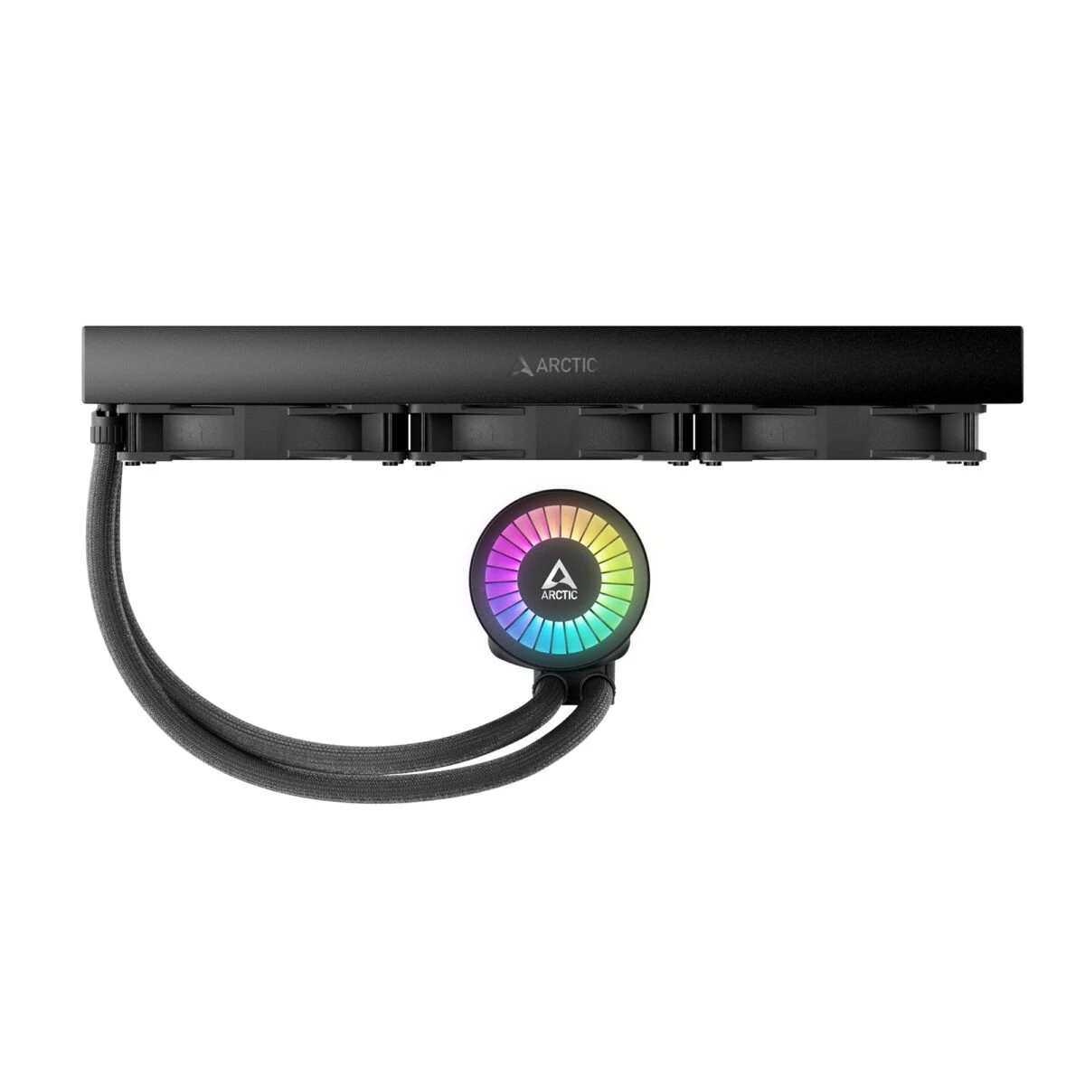Arctic Liquid Freezer III 420mm A-RGB Black AIO CPU Water Cooler 3x P14 PWM PST A-RGB fan - Image 3