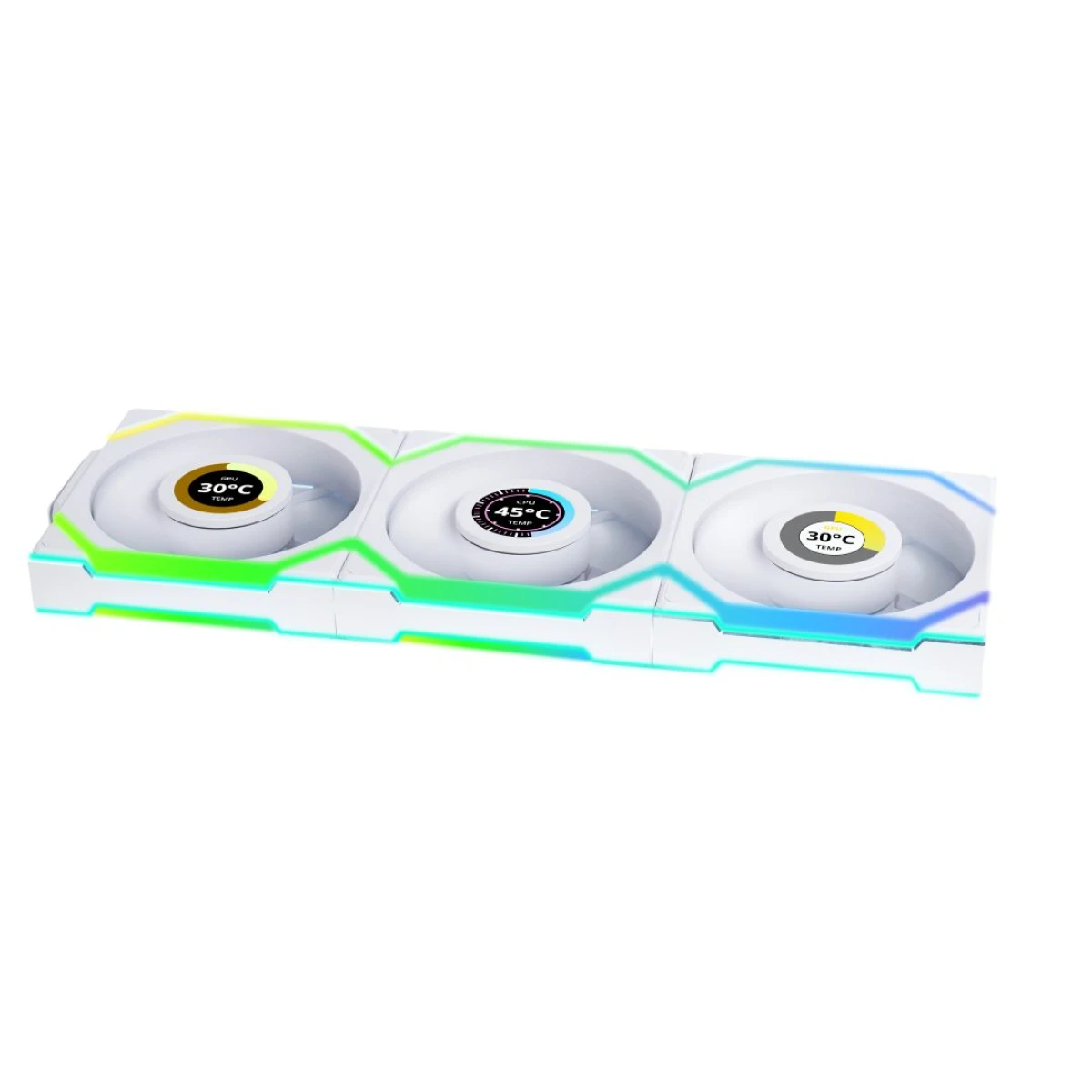 Lian Li UNIFAN SL Wireless LCD 120 -3PCS White (Triple pack include Controller) - Case Fan - Image 2