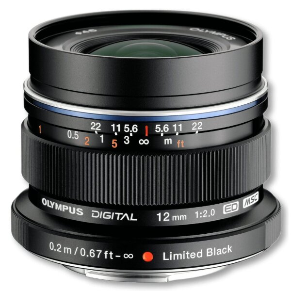 Olympus 12mm 1:2.0 BLACK M.ZUIKO DIGITAL (EW-M1220) Lense Micro FT