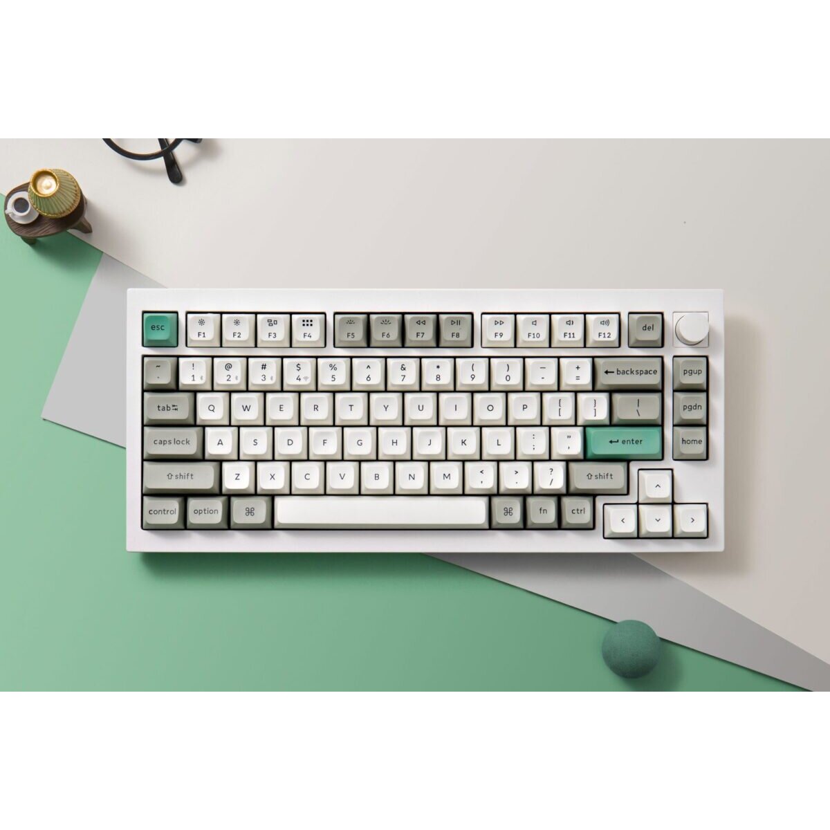Keychron Q1 Max (Q1M-P1) QMK/VIA Wireless Custom Mechanical Keyboard-Red Switch-Shell White 75% US - Image 2