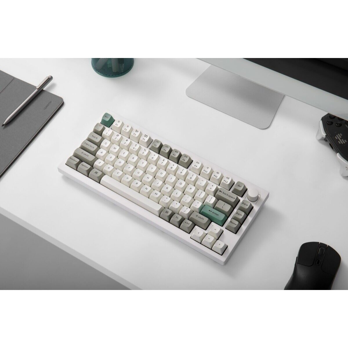 Keychron Q1 Max (Q1M-P1) QMK/VIA Wireless Custom Mechanical Keyboard-Red Switch-Shell White 75% US - Image 3
