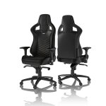 noblechairs EPIC Gaming Chair Breathable, 4D armrests, 60mm casters - black/gold - Image 3