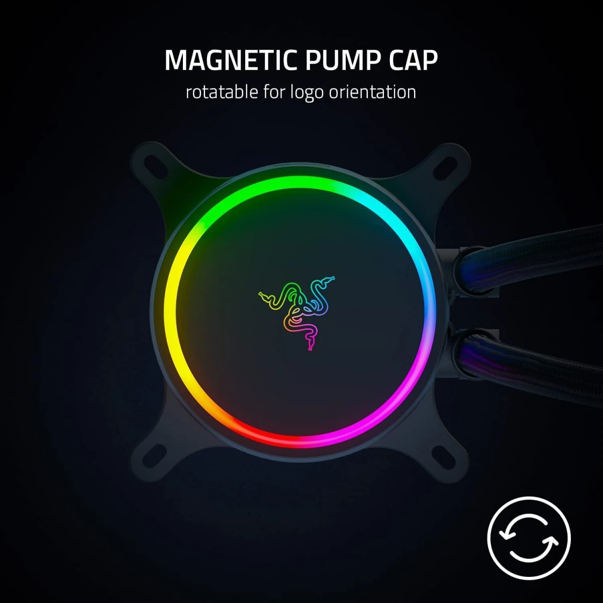 Razer HANBO Chroma RGB AIO Liquid Cooler - Powerful aRGB Silent PWM Fans - 360MM - Image 4