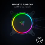 Razer HANBO Chroma RGB AIO Liquid Cooler - Powerful aRGB Silent PWM Fans - 360MM - Image 4