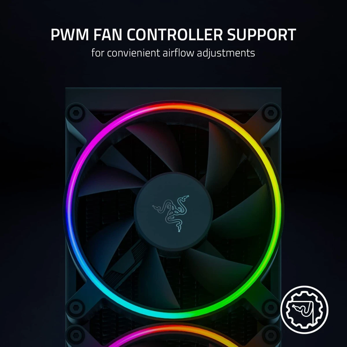 Razer HANBO Chroma RGB AIO Liquid Cooler - Powerful aRGB Silent PWM Fans - 360MM - Image 5