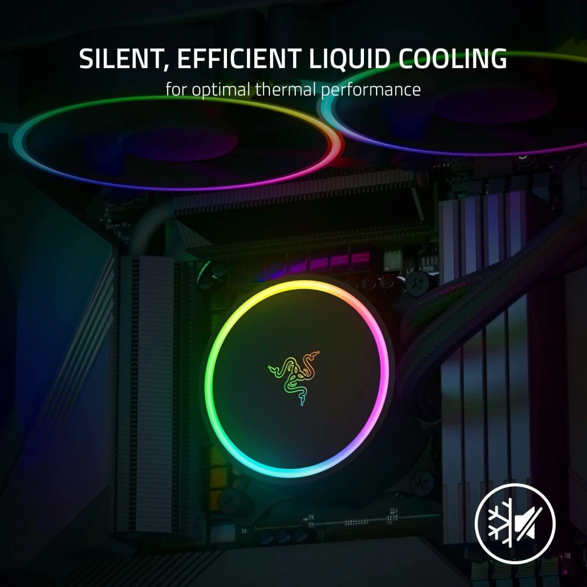 Razer HANBO Chroma RGB AIO Liquid Cooler - Powerful aRGB Silent PWM Fans - 360MM - Image 2