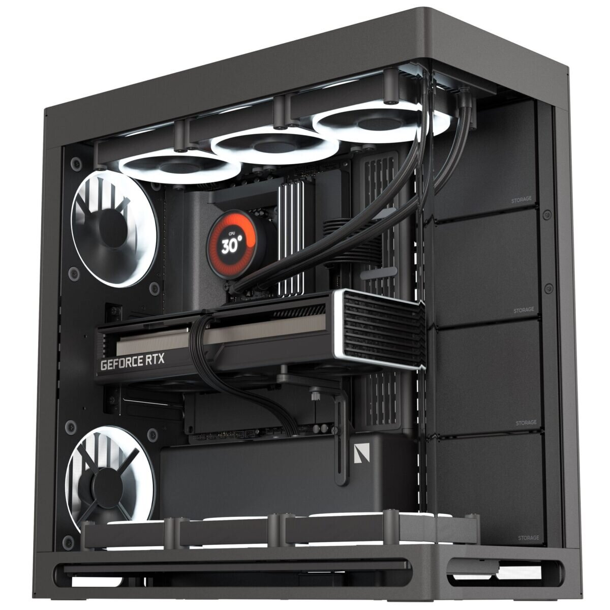 HAVN HS 420 black Premium Midi Tower Case - without vertical GPU support - Image 2