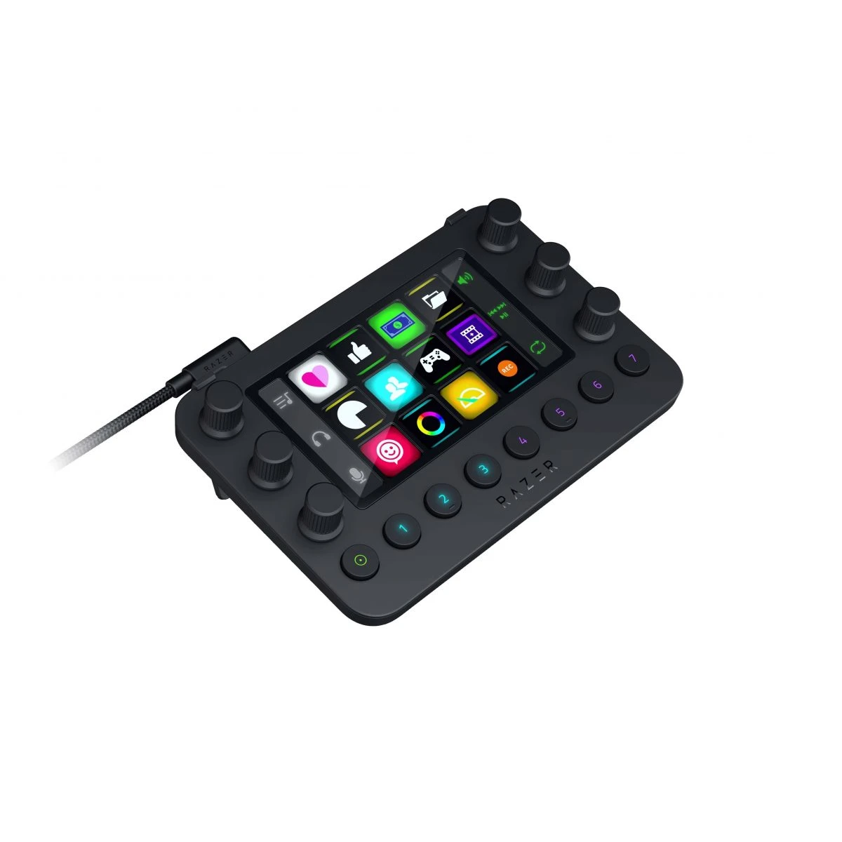 Razer Stream Controller - 12 Haptic Keys - 6 Tactile Dials - 8 RGB Buttons - LCD Touch - PC/MAC - Image 3