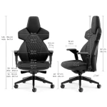 noblechairs DAWN Gaming Chair Black - PU Leather - Made in Italy - Image 5