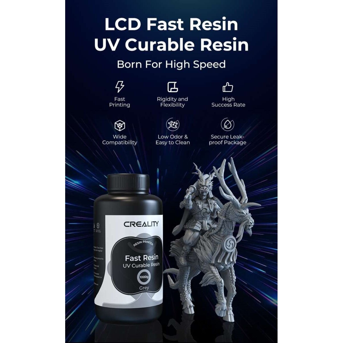 Creality Fast Resin UV Curable Resin Grey (Fast Printing 3302180005 gray) - Image 4