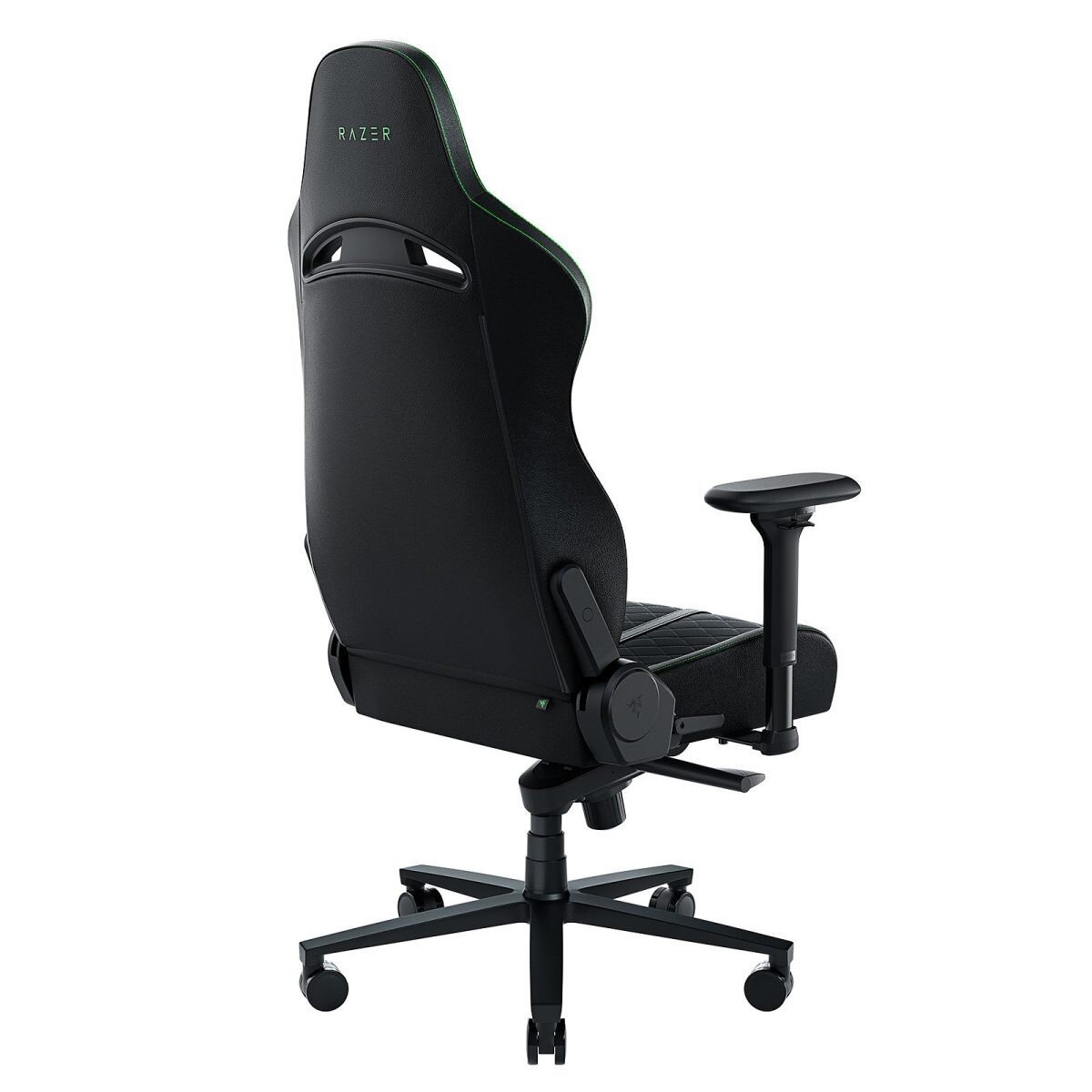 Razer ENKI Gaming Chair Black/Green - Built-in Lumbar Arch Memory Foam PU Leather Adjustable Recline - Image 4