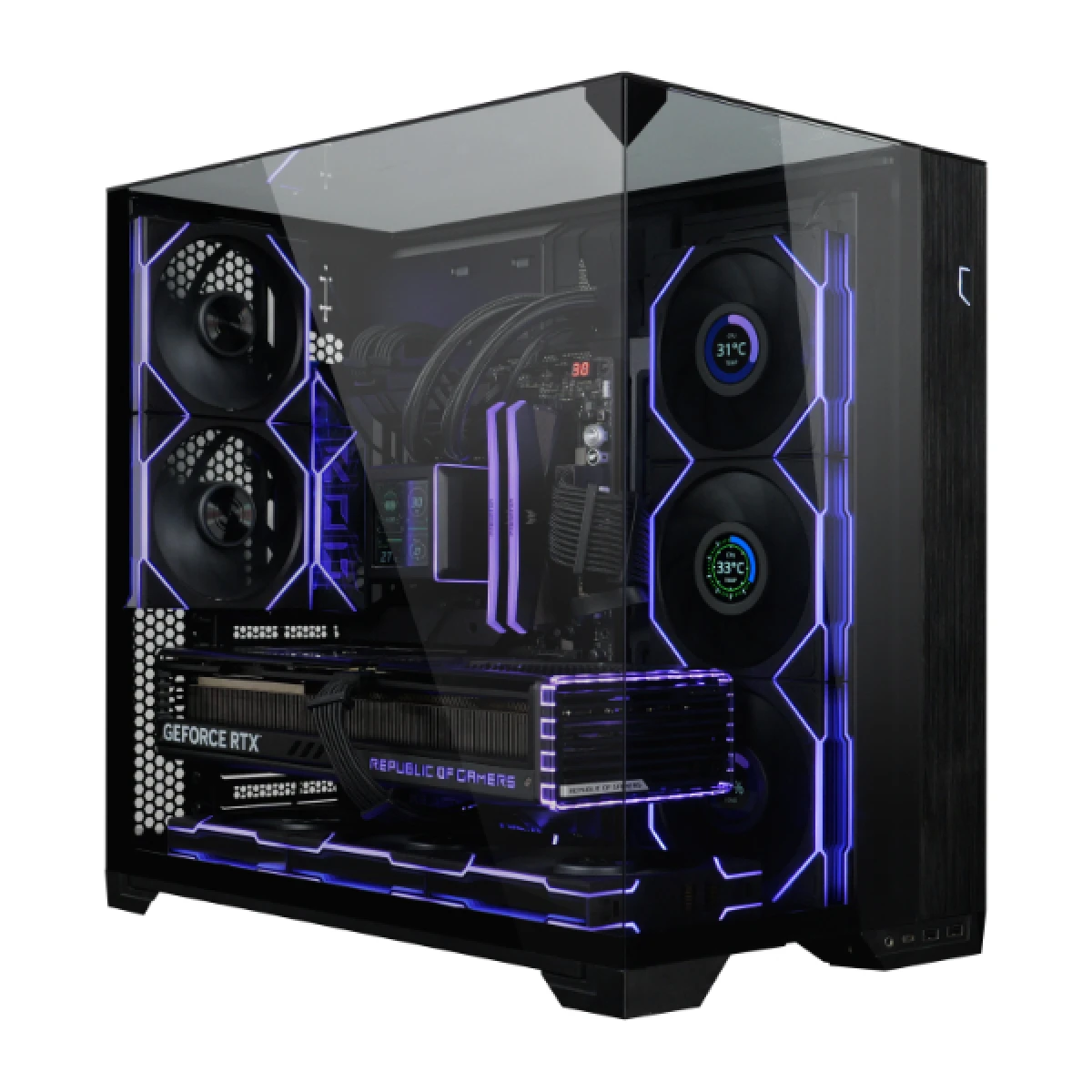 Lian Li UNI FAN TL-LCD Wireless Reverse 120 Black (1pc) Case Fan - Image 4