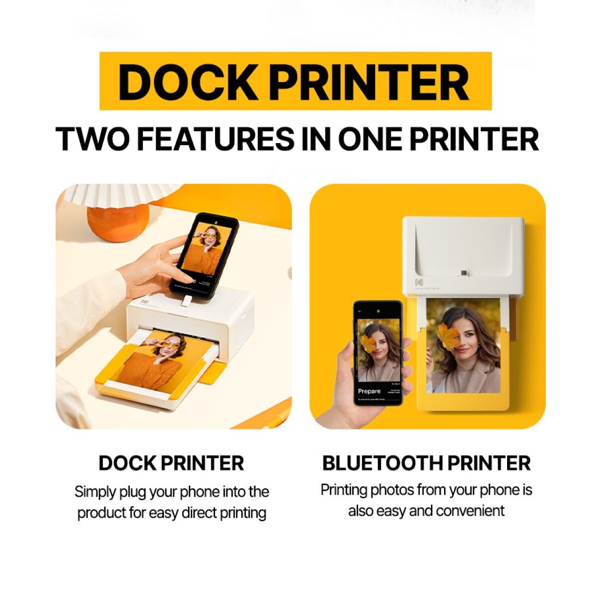 Kodak Dock Plus 4PASS Wireless Smarphone Photo Printer (10 x 15 cm) + Accessory Package with 10 Shee - Image 3
