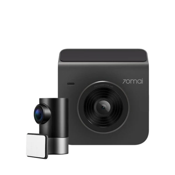 70mai A400-1 Dash Cam Grey w. Screen set w. Rearview cam RC09 - 1440P, 145FOV, 500mAh Car Camera