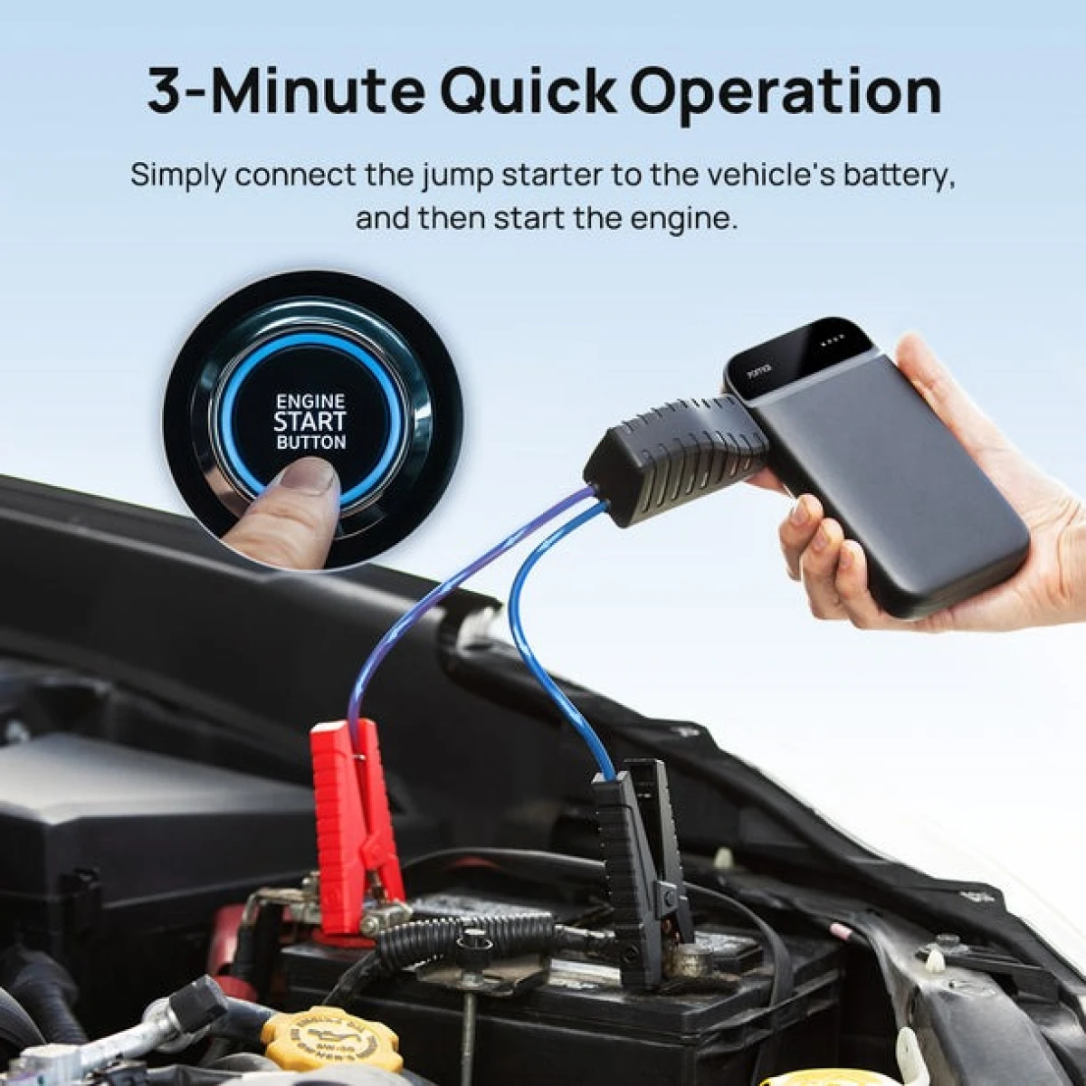 70mai Midrive PS01 jump starter 600A, 11100mAh -20c to 60c Booster for 5L gasoline, 2L diesel car - Image 4