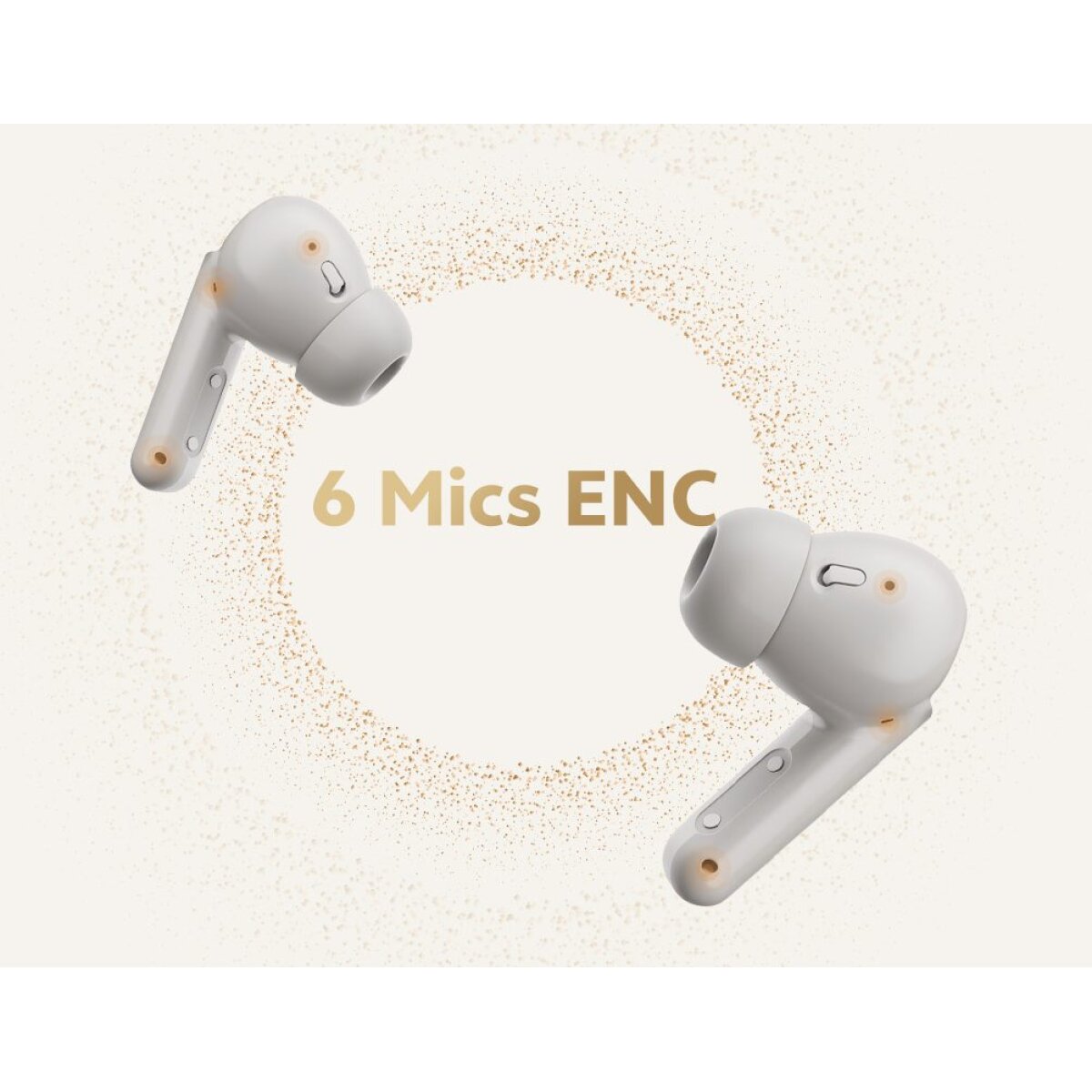 QCY Buds ANC Black (HT15)- 45db ANC TWS Earbuds 35h 5 mic ENC, ear-canal adaptive tech, leather case - Image 4