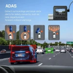 70mai Dash Cam Pro Plus+ A500S-1 Front & Rear w. Screen, set with RC06 Rearview Cam 1944P 140FOV 500 - Image 4