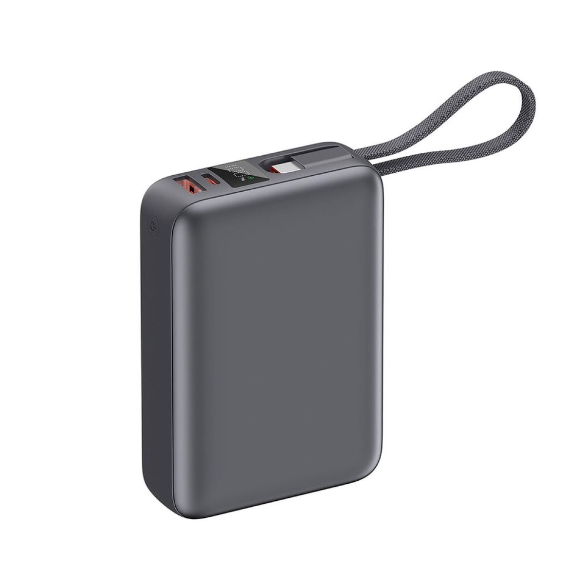QCY PB20A Grey 20000mAh 45W PD fast charge power bank - Digital Display, Fireproof ABS+PC - Image 2