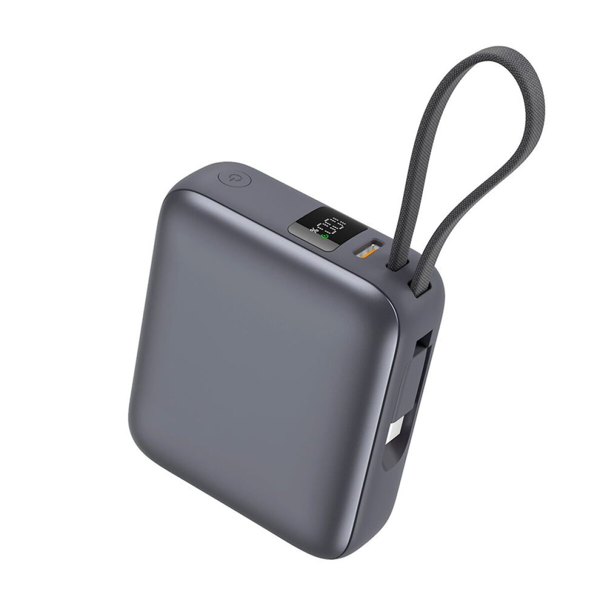 QCY PB10C Grey 10000mAh 35W PD fast charge power bank - Digital Display, Fireproof ABS+PC - Image 2