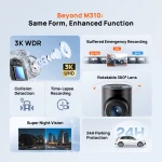 70mai M310 3k Dash Cam - 3k resolution 2880x1620P, 300mAh - Image 2